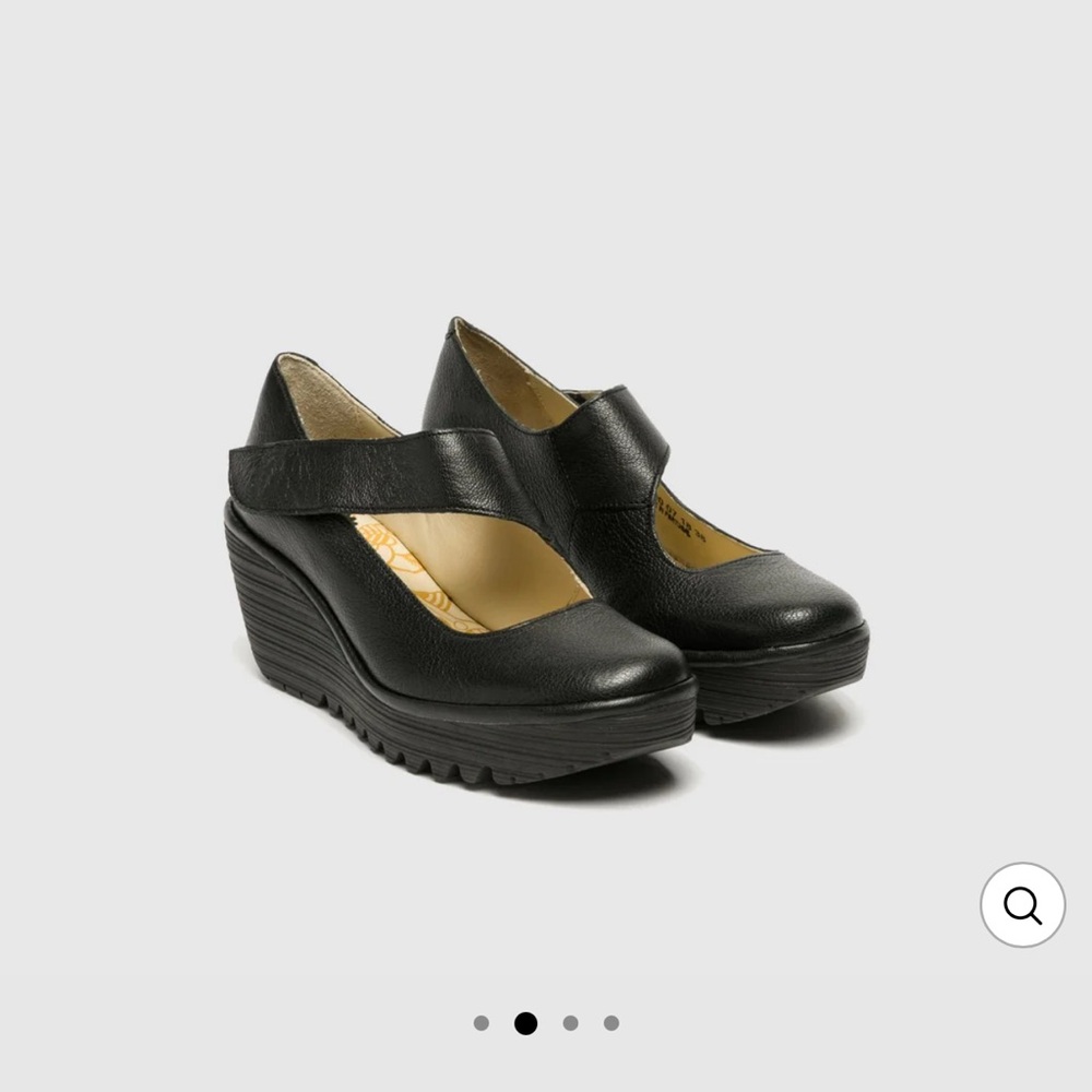 Fly London Mary Jane shoes. Size 6.5 US (EU 37 UK 4). Mousse Black
